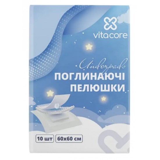 Vitacore пелюшки для дорослих 60x60см 10шт.