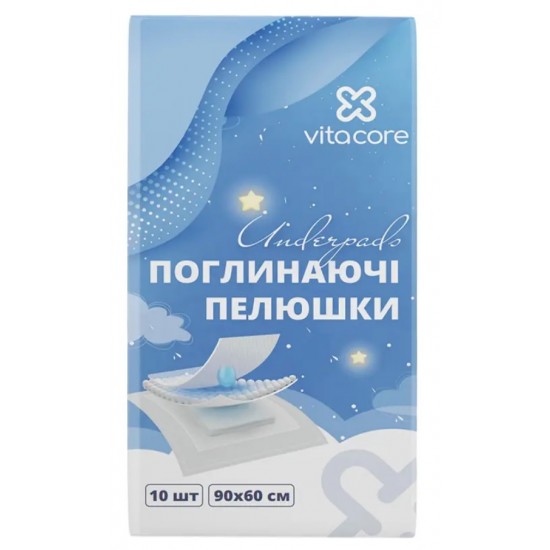 Vitacore пелюшки для дорослих 60x90см 10шт.