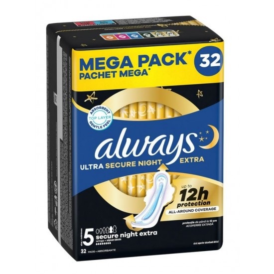 Гігієнічні прокладки Always Ultra Secure Night Extra Mega 32 шт