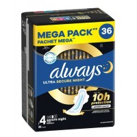 Гігієнічні прокладки Always Ultra Night Mega 36 шт Гігієнічні прокладки Always Ultra Night Mega 36 шт
