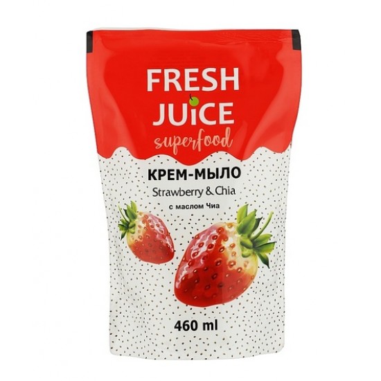 Fresh Juice рідке крем-мило дой-пак Strawberry & Chia 460мл.