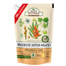 Зелена аптека рідке крем-мило дой-пак Обліпиха і Липа 460мл