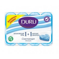 Крем-мило тверде Duru Зволожувальний крем та морські мінерали 1+1, 4*80 г 