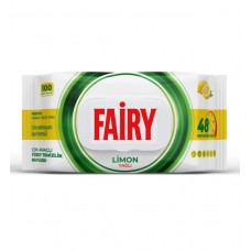 Універсальні вологі серветки для прибирання Fairy Лимон, 100 шт