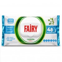 Універсальні вологі серветки для прибирання Fairy Жасмин, 100 шт Універсальні вологі серветки для прибирання Fairy Жасмин, 100 шт