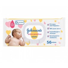 Вологі серветки Jonhson's Baby 56шт. Екстра ніжні (Клапан) Вологі серветки Jonhson's Baby 56шт. Екстра ніжні (Клапан)