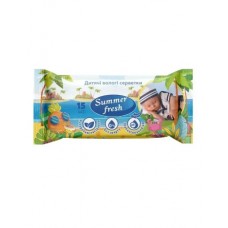 Вологі серветки Summerfresh 15шт. Дитячі Вологі серветки Summerfresh 15шт. Дитячі