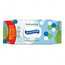 Superfresh вологі серветки 120шт. Антибактеріальні (Клапан) Superfresh вологі серветки 120шт. Антибактеріальні (Клапан)