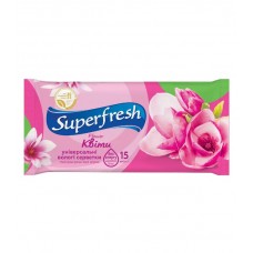 Вологі серветки Superfresh 15шт. Квіти Вологі серветки Superfresh 15шт. Квіти