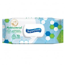 Superfresh вологі серветки 72шт. Антибактеріальні (Клапан) Superfresh вологі серветки 72шт. Антибактеріальні (Клапан)
