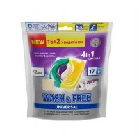 Wash&Free Капсули для прання Жасмин і Лаванда 17шт. Wash&Free Капсули для прання Жасмин і Лаванда 17шт.
