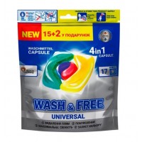 Wash&Free Капсули для прання Універсал 17шт. Wash&Free Капсули для прання Універсал 17шт.