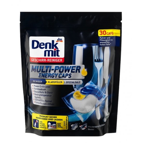 Капсули для посудомийної машини Denkmit Multi Power 30 шт Капсули для посудомийної машини Denkmit Multi Power 30 шт